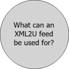 What can an XML2U feed be used for